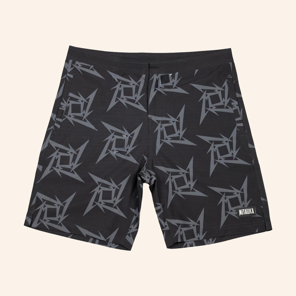 Metallica Merch Ninja Star Board Shorts Unique Gifts For Music Lovers Metallica Merch Ninja Star Board Shorts Unique Gifts For Music Lovers