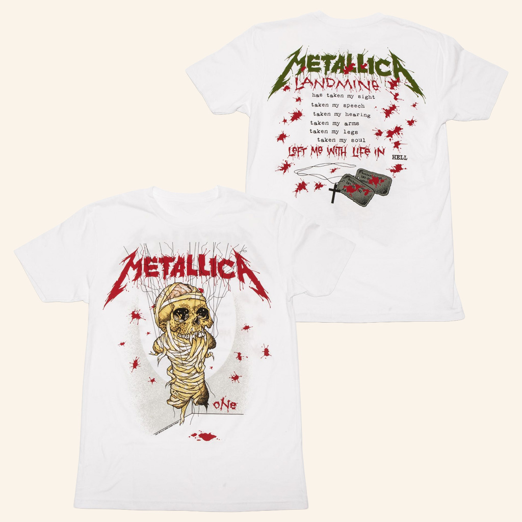 Metallica Merch One Landmine Left Me With Life In Shirt Gifts For Music Lovers Metallica Merch One Landmine Left Me With Life In Shirt Gifts For Music Lovers