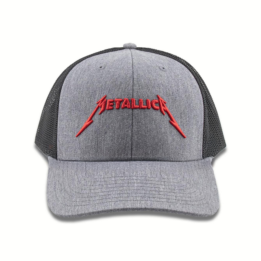 Metallica Merch Red Logo Embroidered Trucker Hat Cool Gifts For Music Lovers Metallica Merch Red Logo Embroidered Trucker Hat Cool Gifts For Music Lovers