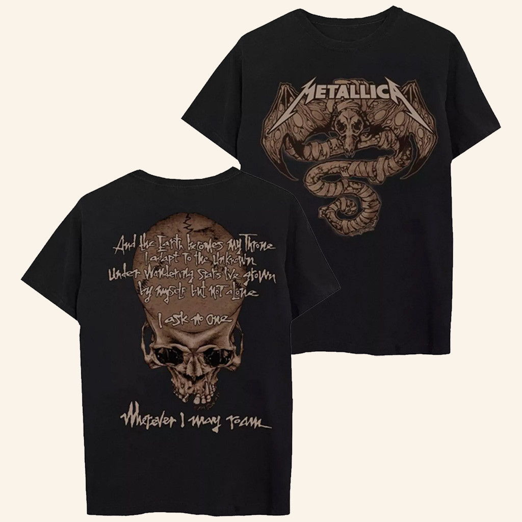 Metallica Merch Wherever I May Roam T-Shirt Unique Gifts For Music Lovers