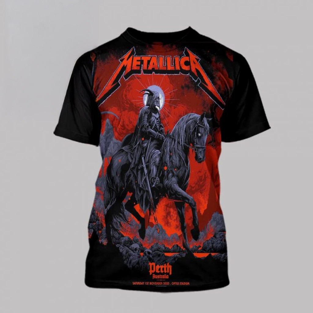 Metallica Perth 2025 Optus Stadium On November 1st T-Shirt Metallica Merch Gifts For Fans Metallica Perth 2025 Optus Stadium On November 1st T-Shirt Metallica Merch Gifts For Fans