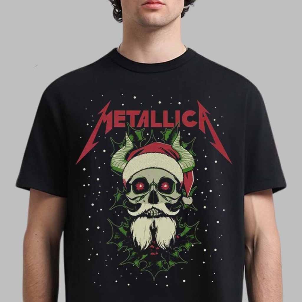 Metallica Santa Horns Holiday 2024 T-Shirt Metallica Merch For Fan Gifts For Christmas Metallica Santa Horns Holiday 2024 T-Shirt Metallica Merch For Fan Gifts For Christmas