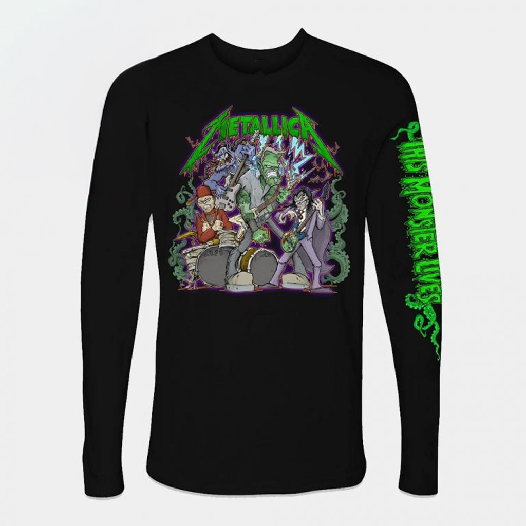 Metallica Squindo Halloween Band 2025 Long Sleeve Shirt Metallica Merch Gifts For Band Fans