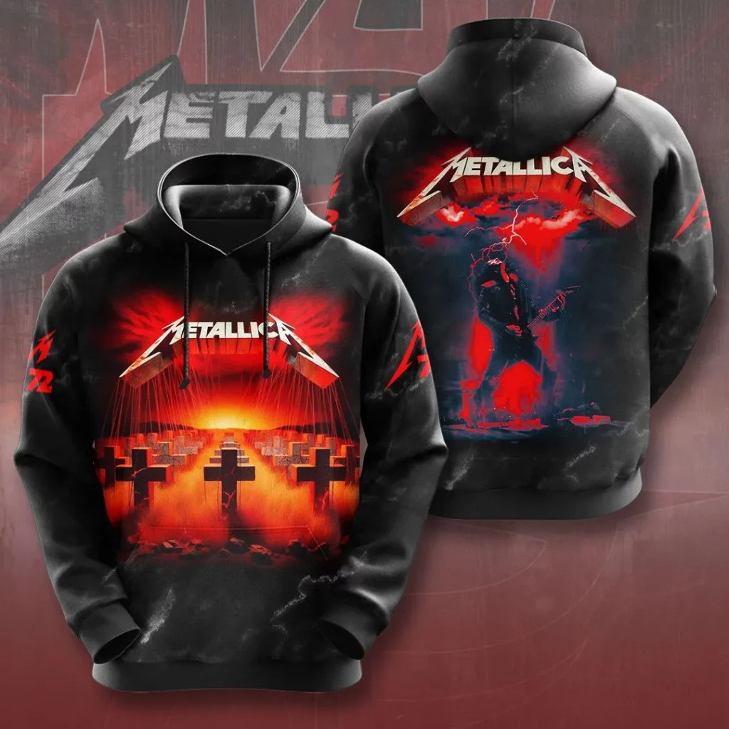 Metallica Tour Merch Hoodie Cool Metallica Band Merchandise Unique Fan Gifts For Him