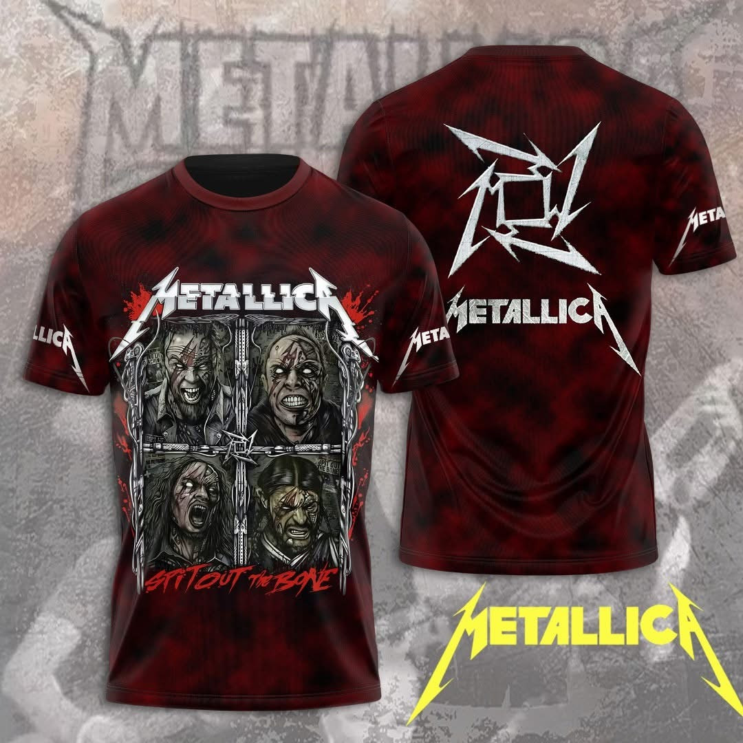 Metallica Tour Merch T-Shirt Spit Out The Bone Metallica Band Merchandise Gifts For Fans