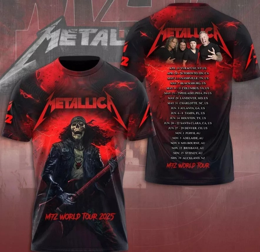 Metallica World Tour 2025 Limited Edition Unisex T-Shirt Unique Gift For Him