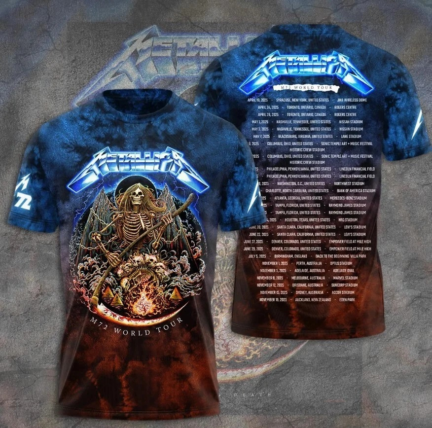 Metallica World Tour 2025 Shirt Limited Edition Unisex T-Shirt Metallica Fans Gift