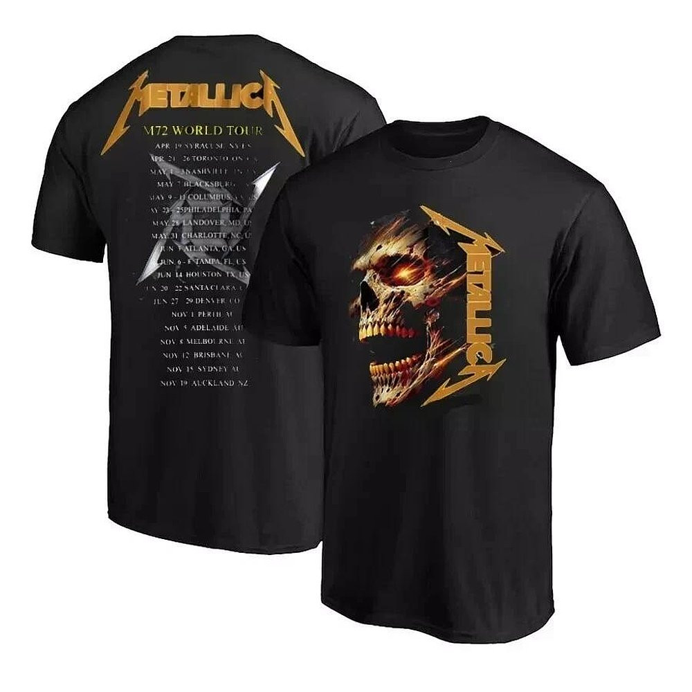 Metallica World Tour 2025 Unisex T-Shirt Rock Merch Best Gift For Music Fans And Collectors