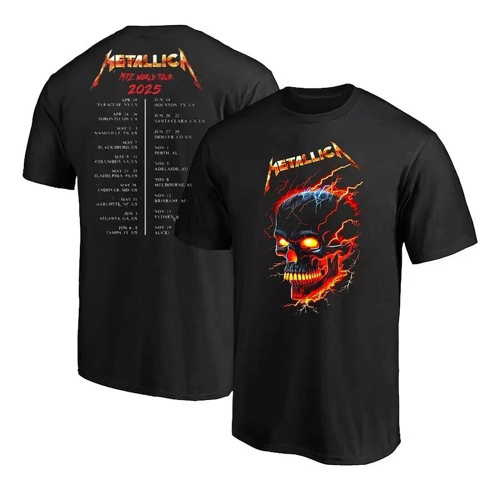 Metallica World Tour Date 2025 Unisex Limited Collection Fan T-Shirt Best Gift For Fans