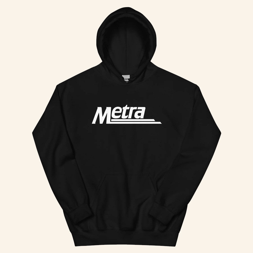 Metra Merch Metra Logo Black Hoodie Birthday Presents For Dad