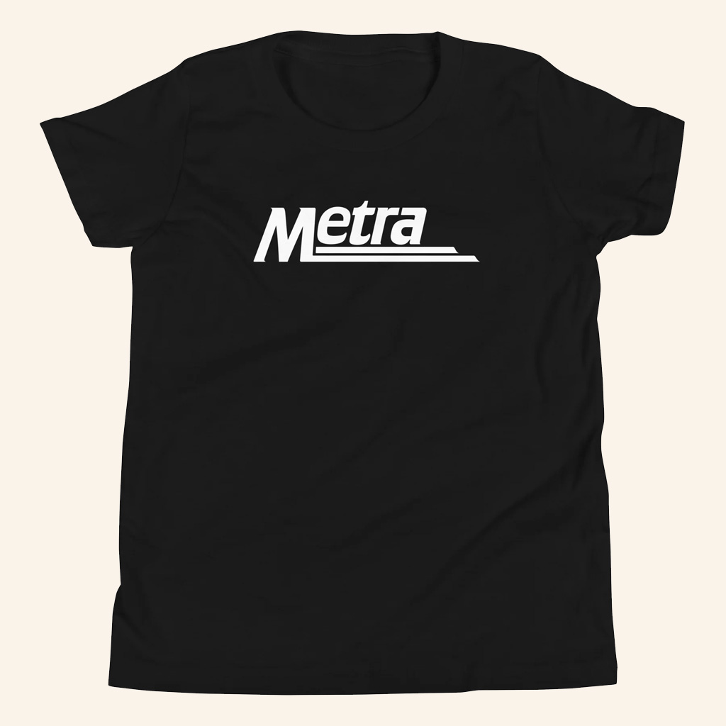 Metra Merch White Logo Black T-Shirt Best Gift Ideas For Husband