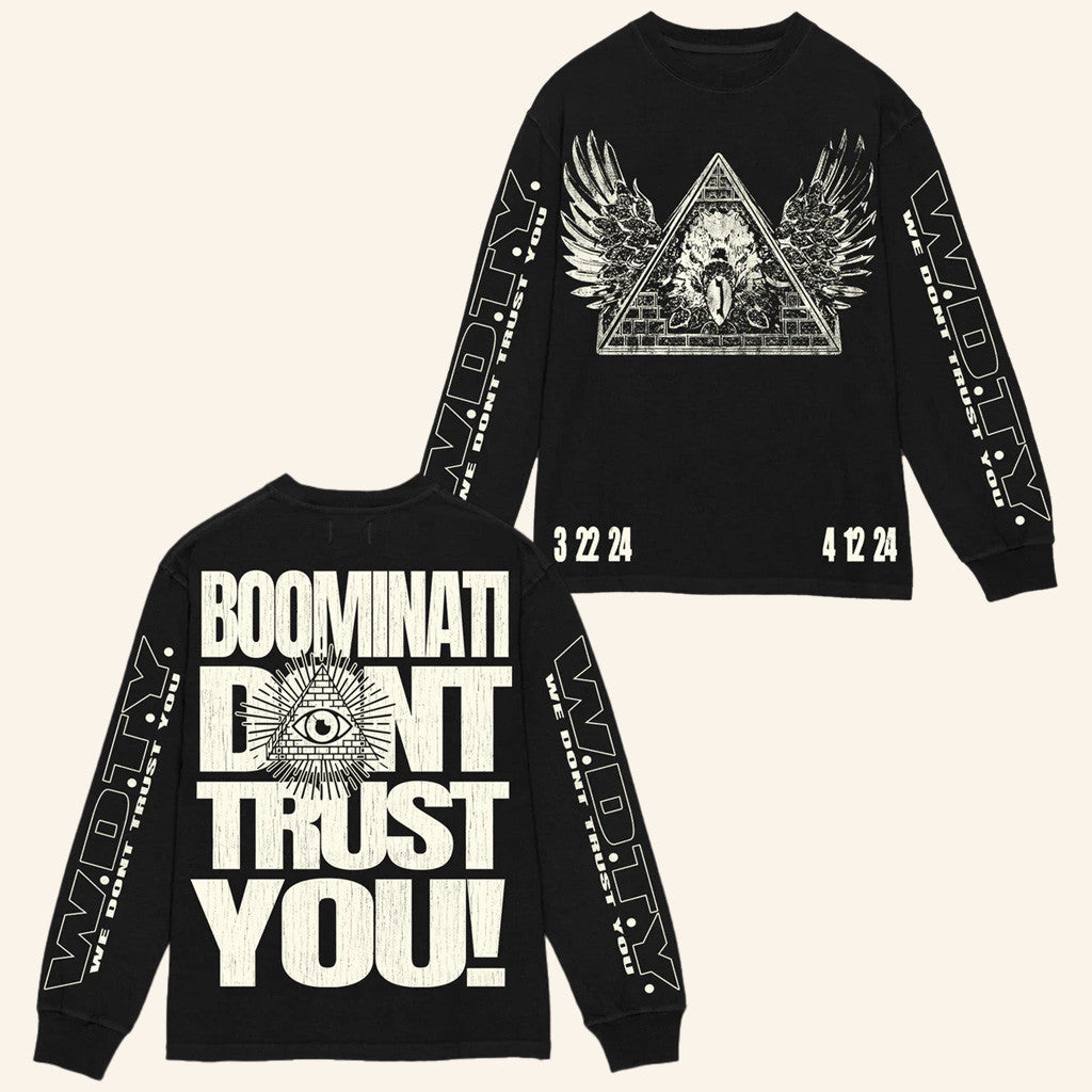 Metro Boomin Merch Boominati Don't Trust You Long Sleeve T-Shirt Black Him Gifts Metro Boomin Merch Boominati Don't Trust You Long Sleeve T-Shirt Black Him Gifts