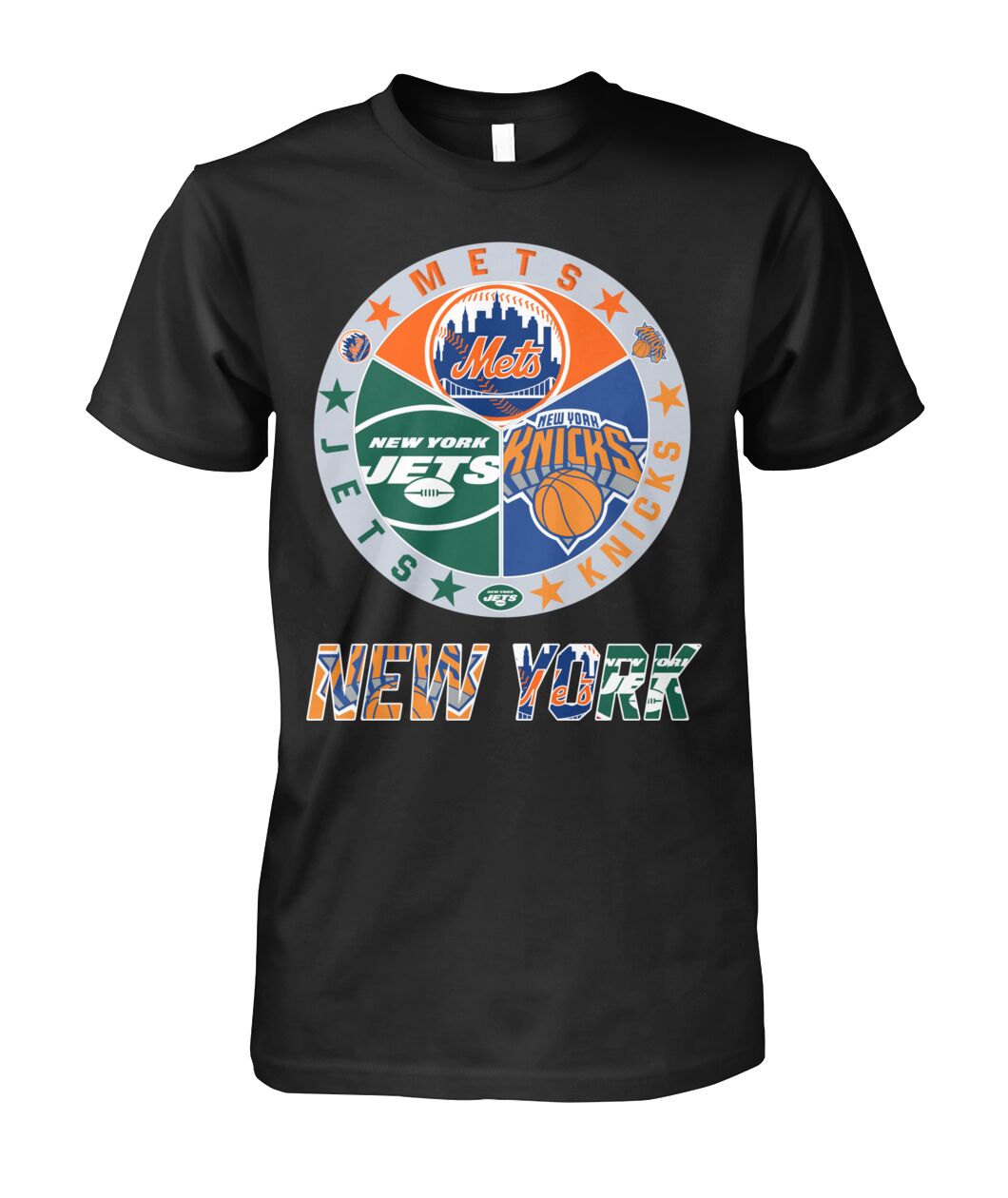 Mets Nets Knicks Sport T-Shirt New York Sports Team Mashup Logo Merch Gift Idea For Brothers