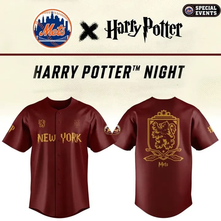 Mets New York x Harry Potter Night Baseball Jersey Best Gifts For Baseball Fans