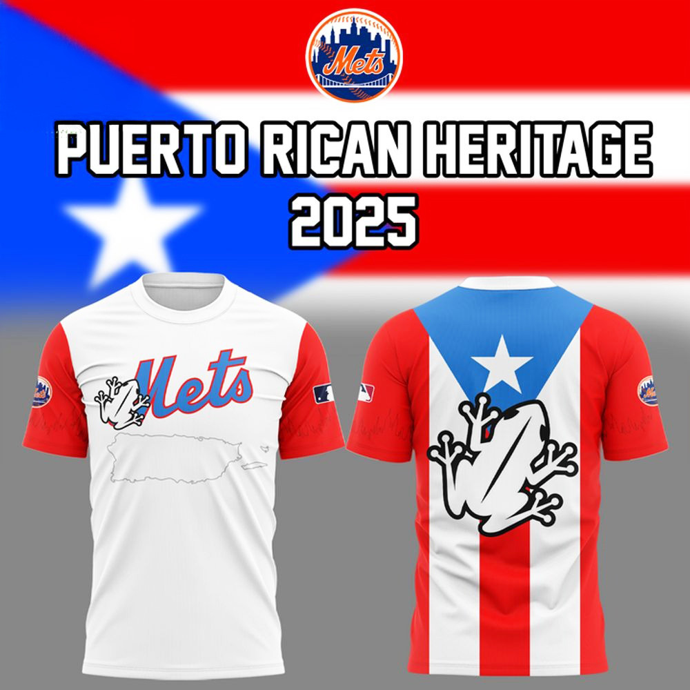 Mets x Puerto Rican Heritage T-Shirt 2025 Birthday Gifts For Fan Lovers