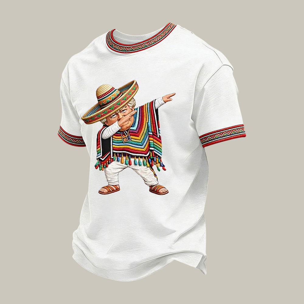 Mexican Boy Dabbing Poncho T-Shirt Cinco De Mayo 2026 Clothes Present For Him