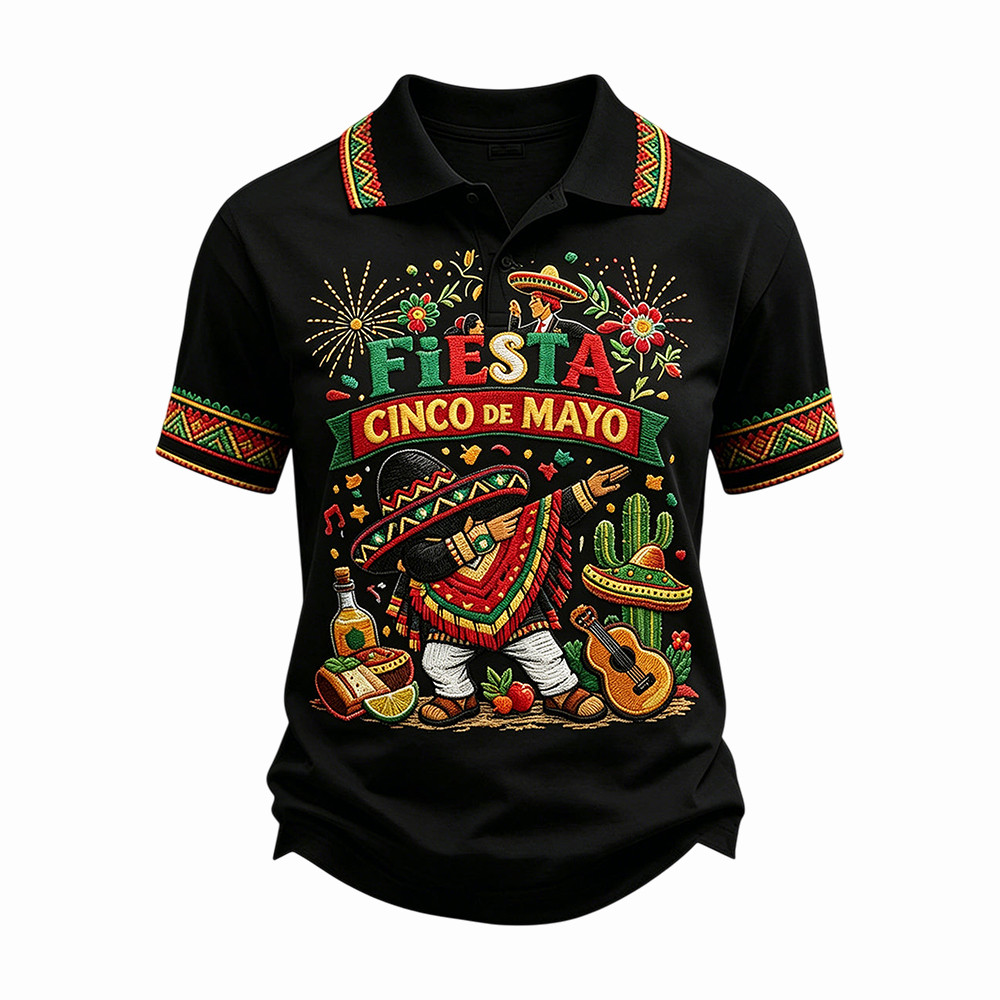 Mexican Fiesta Cinco De Mayo Polo Shirt Mens Festival Apparel Cool Mexican Gifts