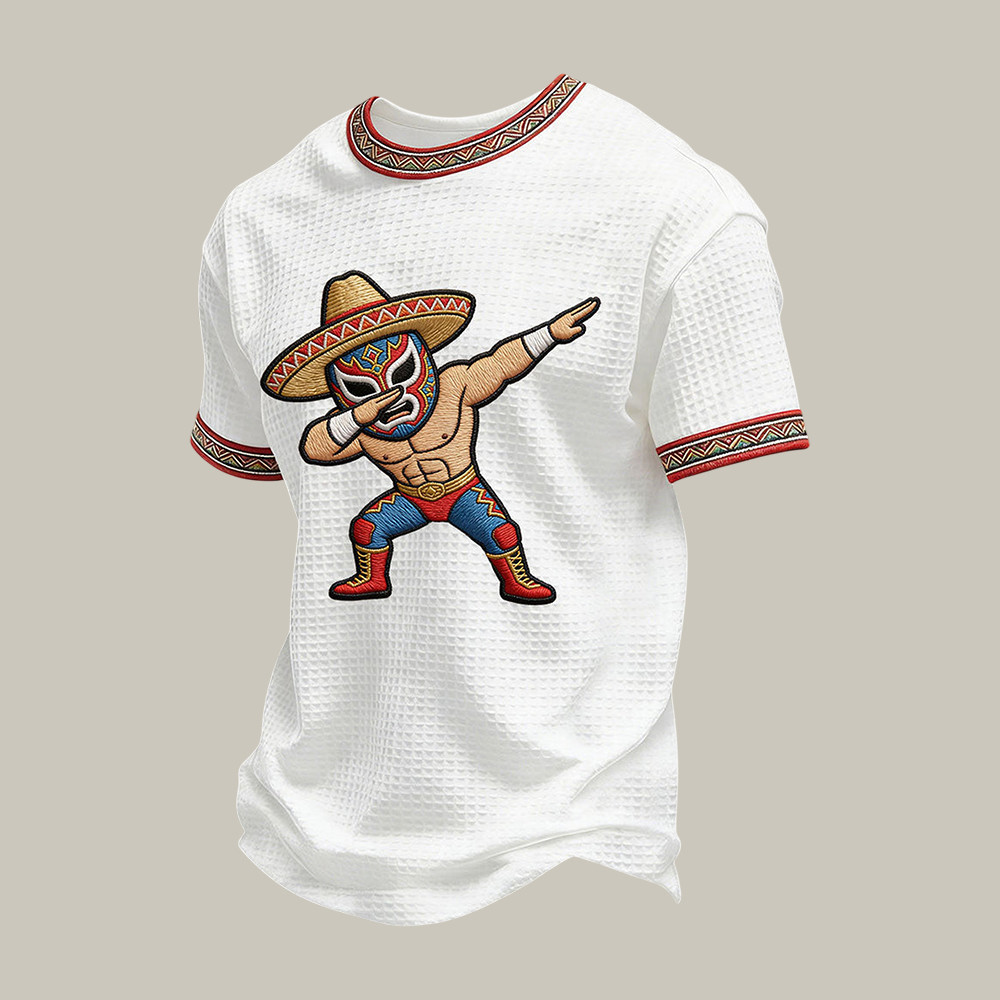 Mexican Lucha Libre Dabbing Luchador T-Shirt Cinco De Mayo 2026 Clothes Present For Father
