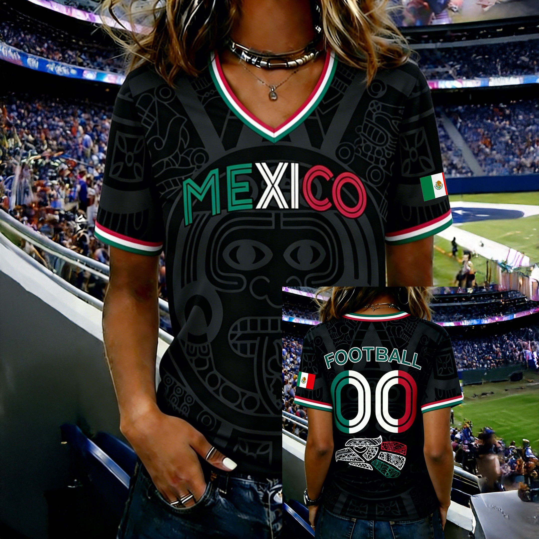 Mexico 2026 FIFA World Cup V-Neck Shirt FIFA Club World Cup Bracket Shirt Mother's Day Gift For Fans