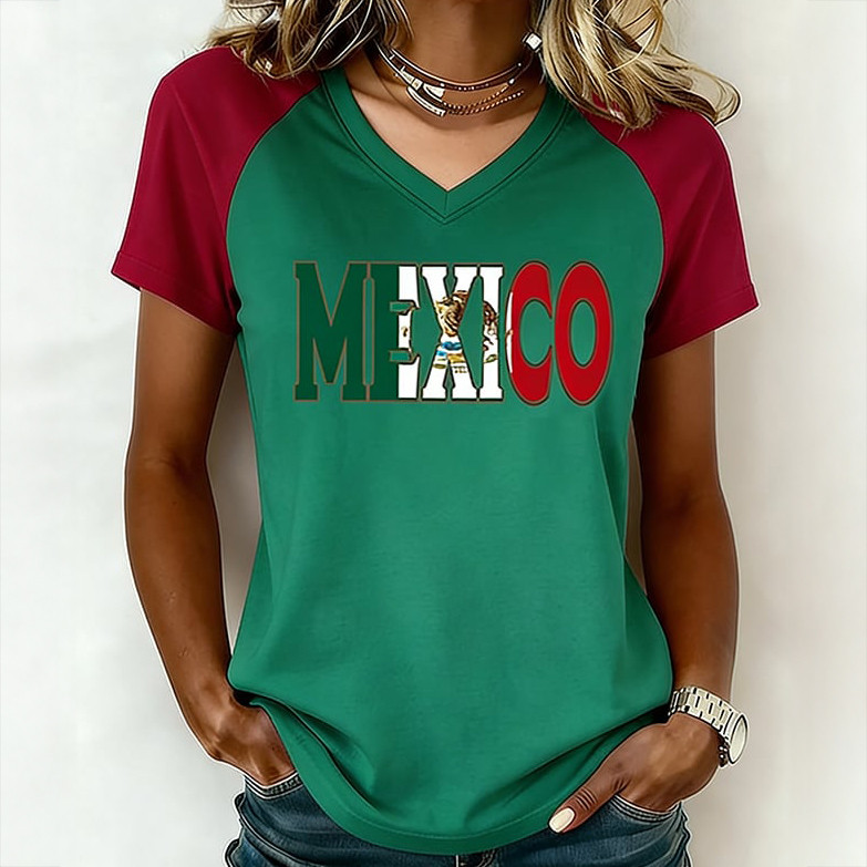 Mexico 2026 FIFA World Cup V-Neck Shirt World Cup Clothes Soccer Lover Gift For Mom