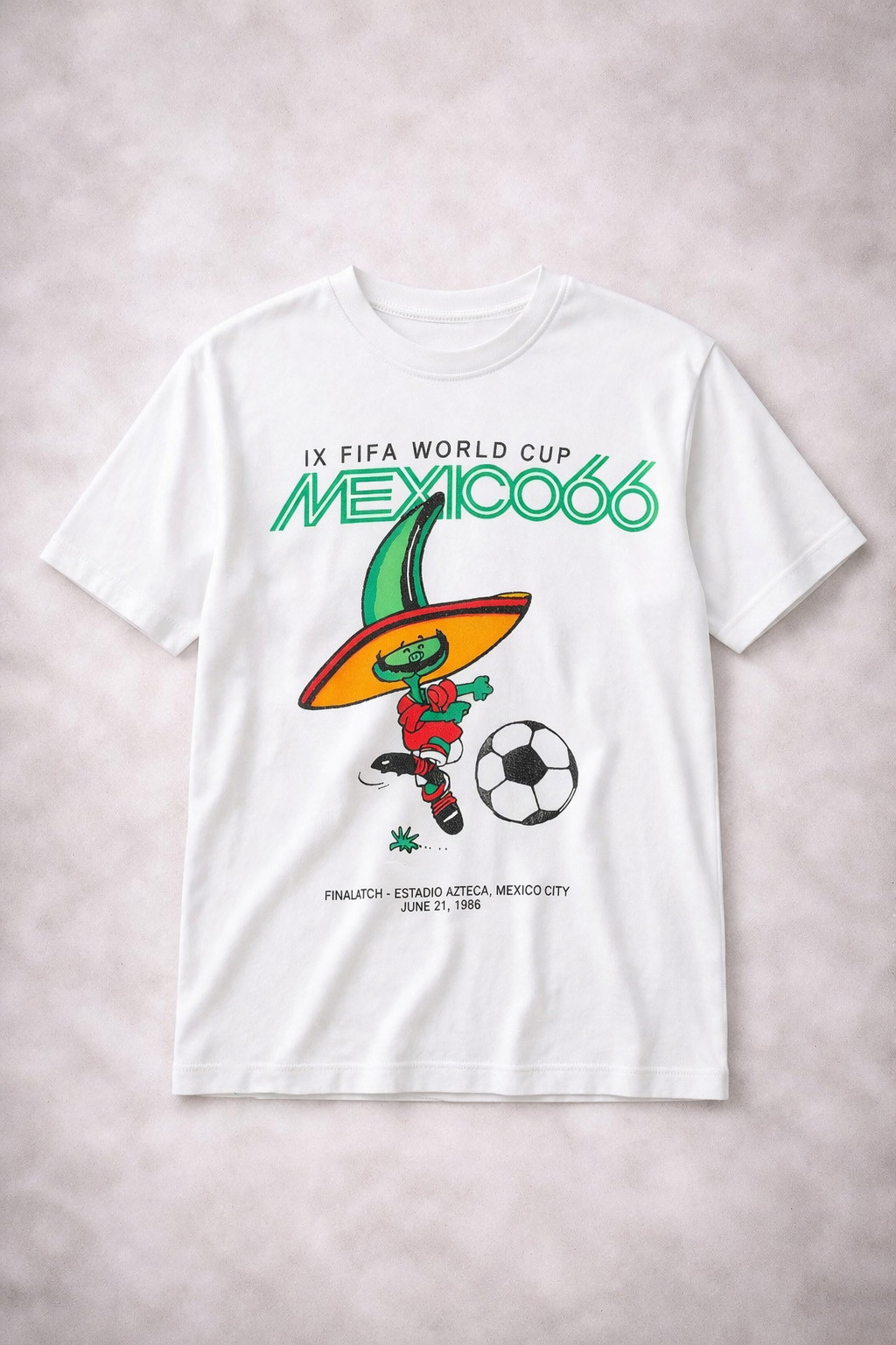 Mexico 86 World Cup T-Shirt FIFA World Cup 1986 Mascot Pique Clothing Soccer Fan Gift