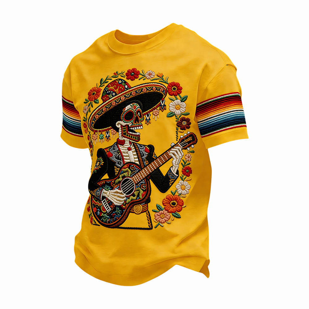 Mexico Art Cinco De Mayo Floral T-Shirt Cinco De Mayo Parade Clothes Gift For Husband
