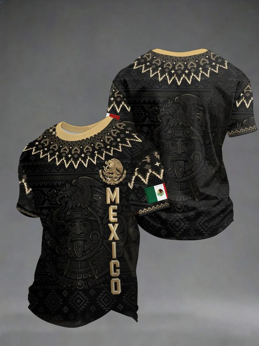 Mexico Aztec Star Warrior T-Shirt World Cup 2026 Fan Clothing Best Gift For Soccer Lovers