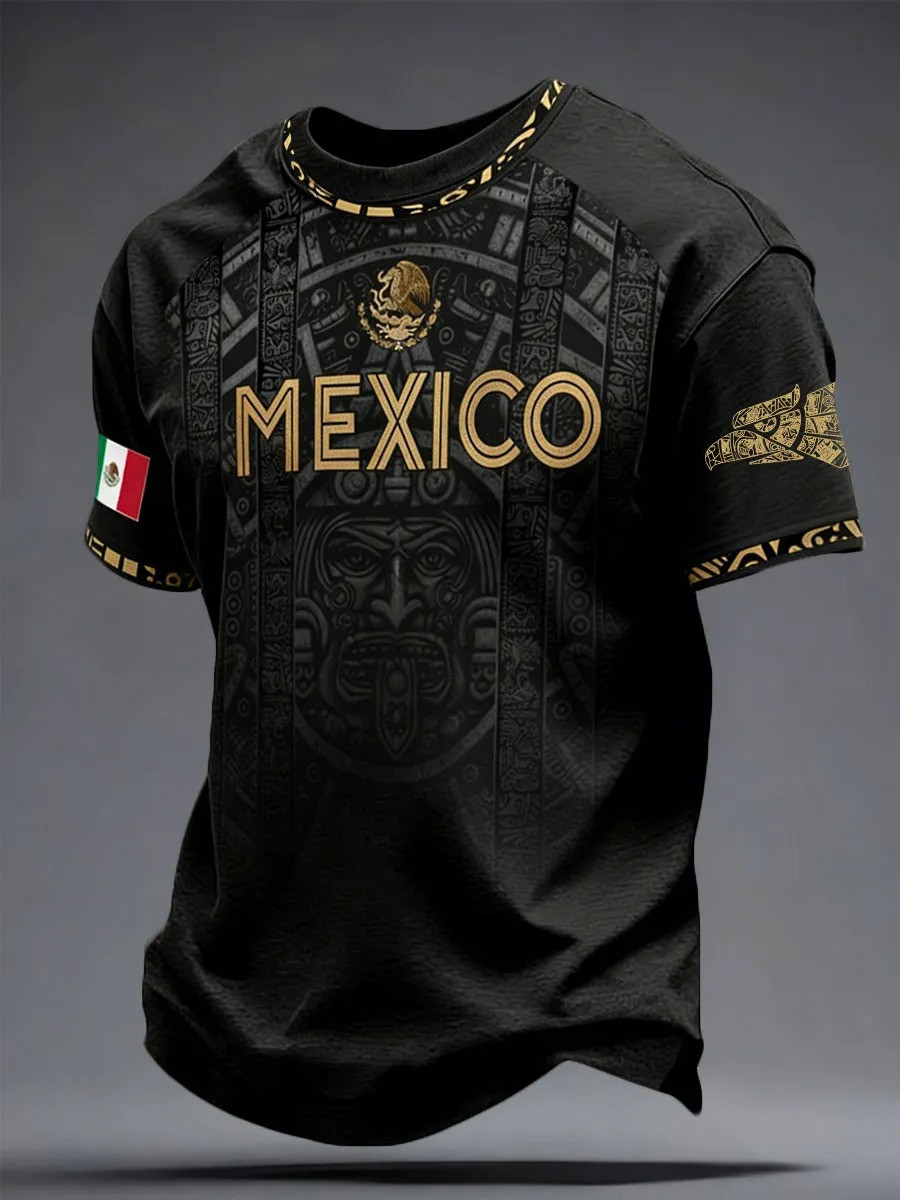 Mexico Aztec Warrior T-Shirt World Cup 2026 Soccer Fan Gear Best Gift For Mexico Supporters