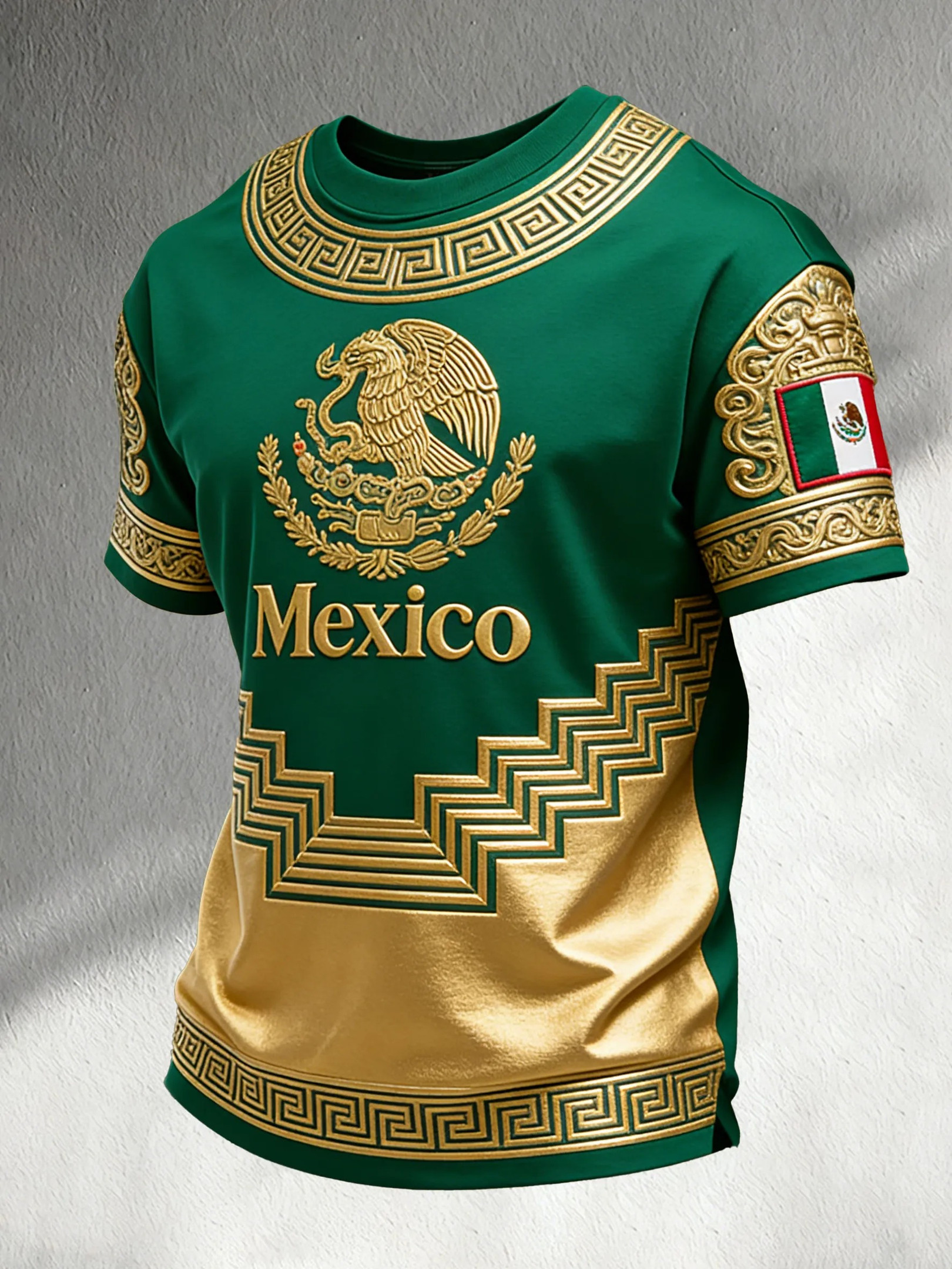 Mexico Coat Of Arms T-Shirt World Cup 2026 Aztec Heritage Fan Gear Gift For Soccer Lovers