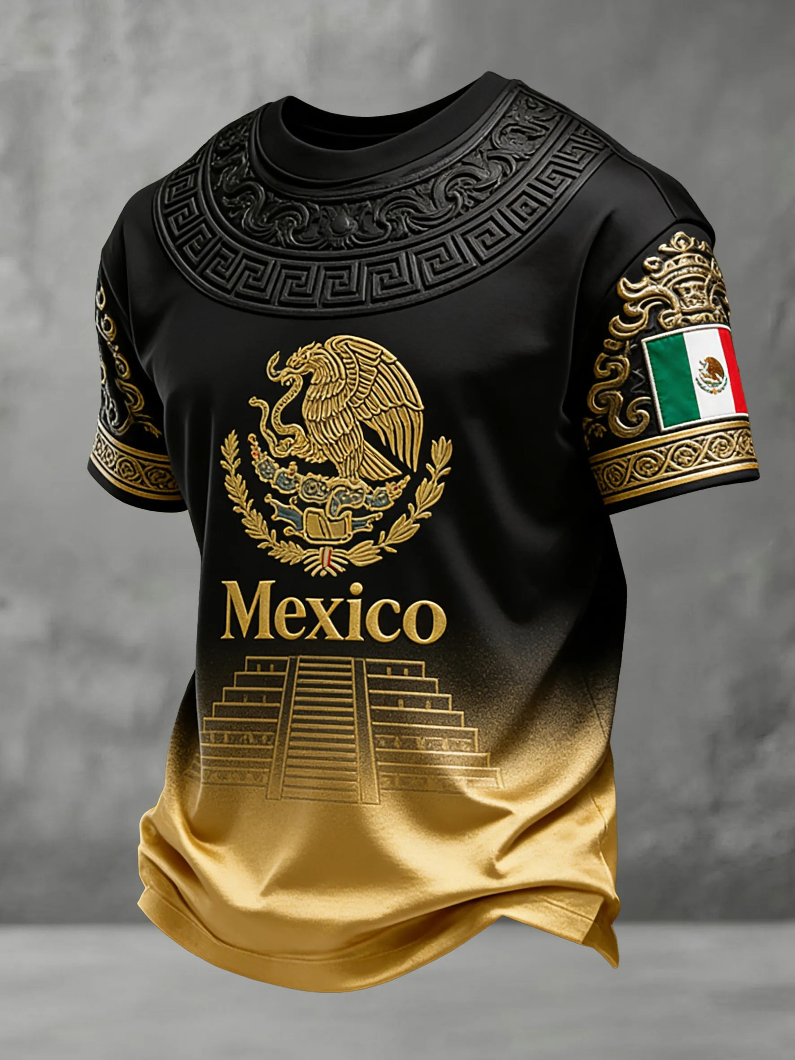 Mexico Eagle Pyramid T-Shirt World Cup 2026 Aztec Heritage Fan Gear Gift For Soccer Fans