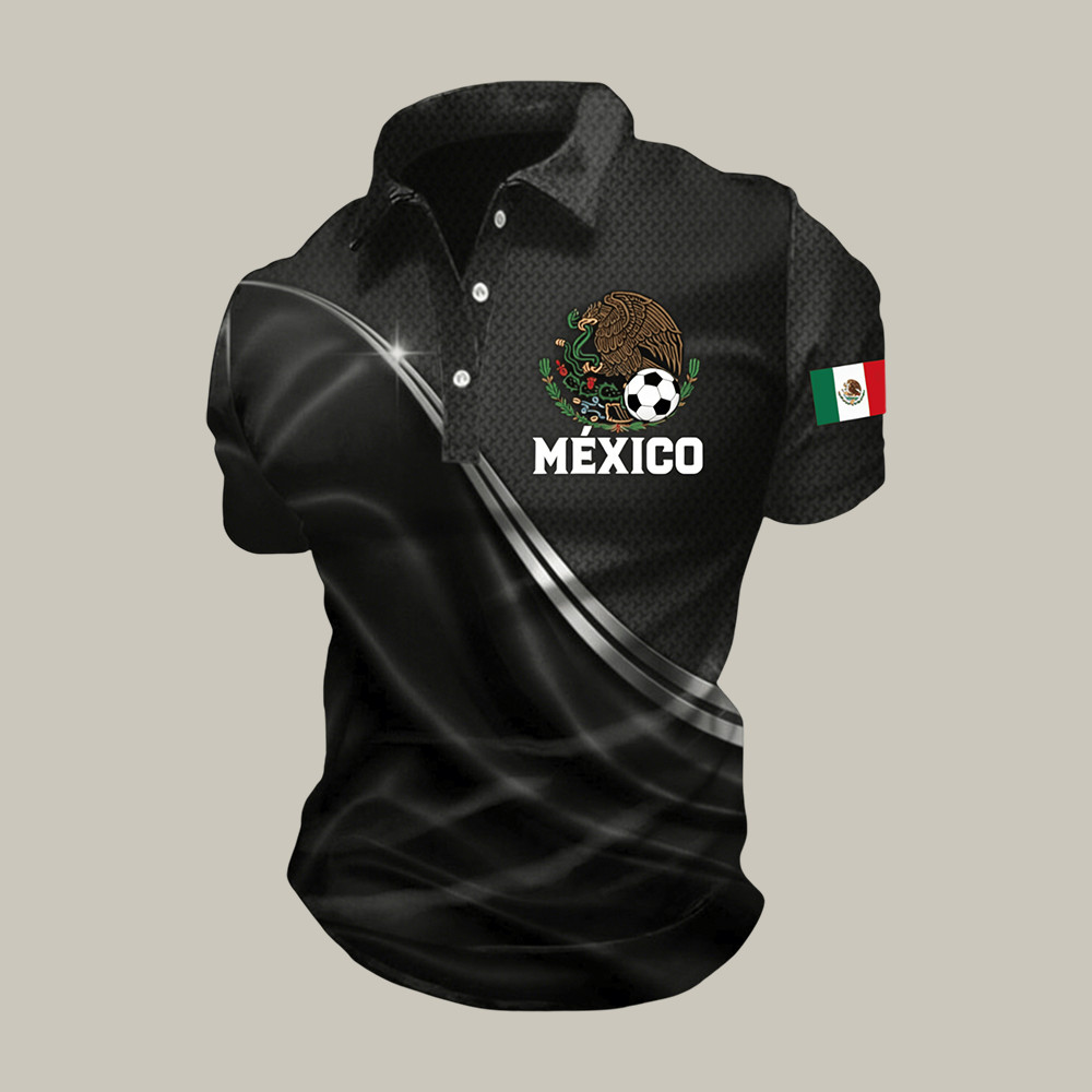 Mexico FIFA World Cup 2026 Graphic Polo Shirt Soccer Fan Clothes Game Day Gift For Father