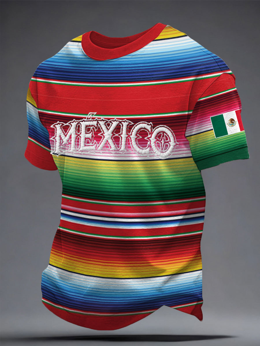 Mexico Serape Flag T-Shirt Cinco De Mayo Mexico Clothing Best Gift Ideas