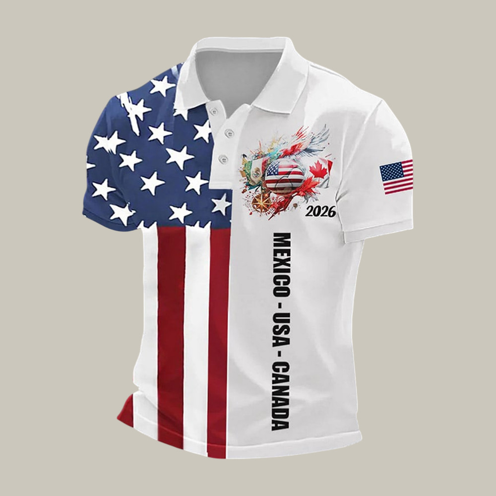 Mexico USA Canada FIFA World Cup 2026 Polo Shirt 2026 World Cup Host Country Merch