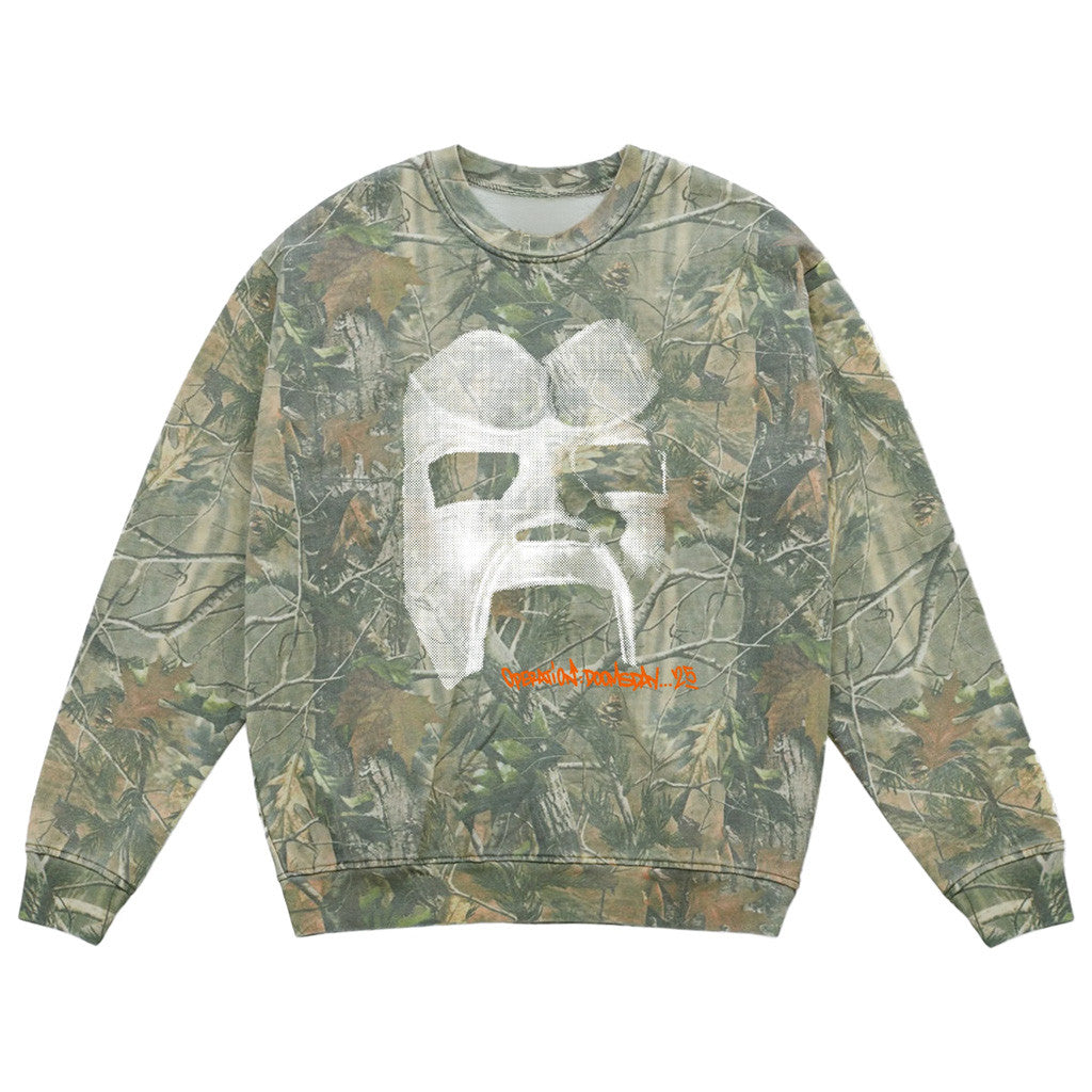 MF Doom Merch Doomsday Mask 25 Crewneck Camo Sweatshirt Good Gifts For Boyfriend MF Doom Merch Doomsday Mask 25 Crewneck Camo Sweatshirt Good Gifts For Boyfriend