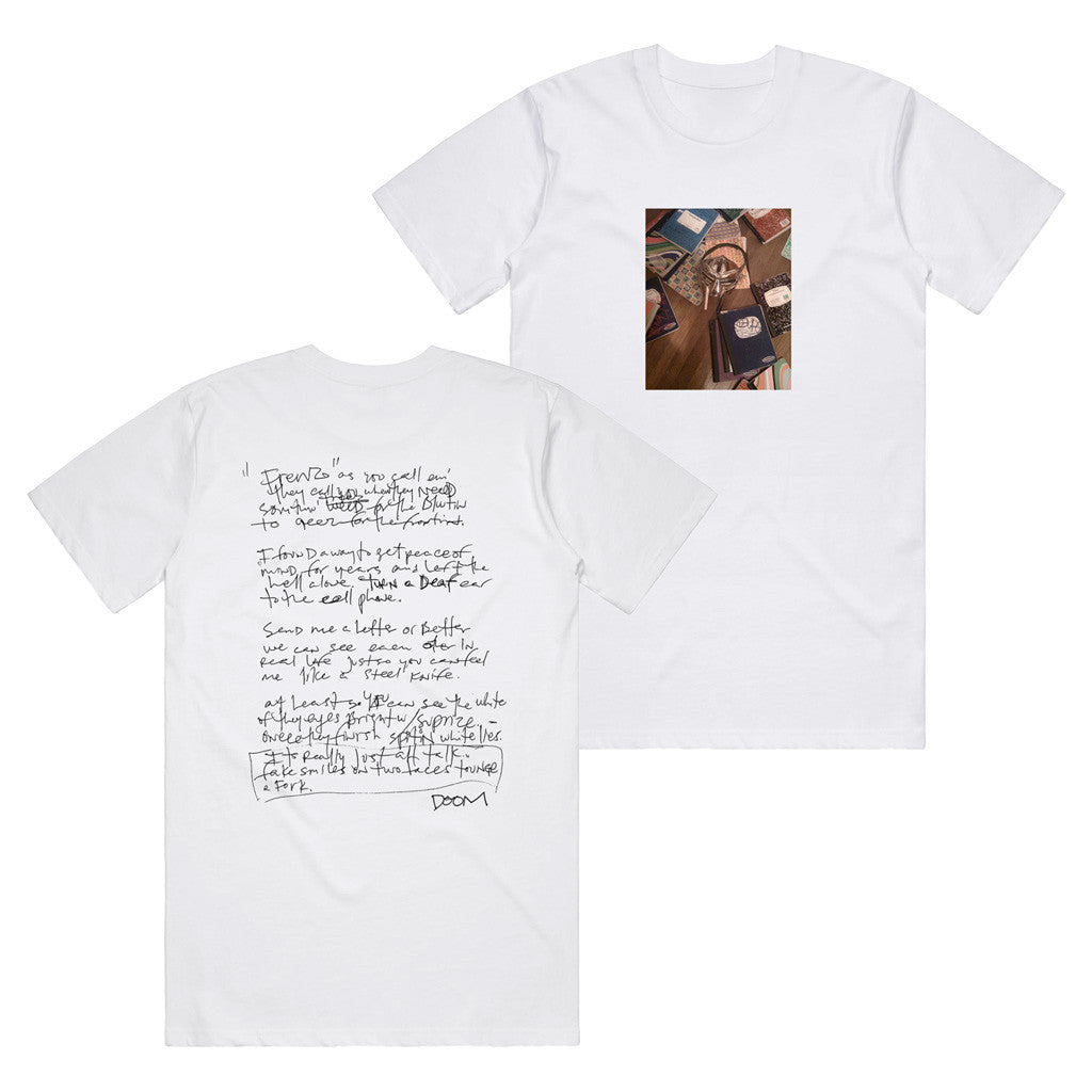 MF Doom Merch The Note Books T-Shirt White Gifts For Besties MF Doom Merch The Note Books T-Shirt White Gifts For Besties