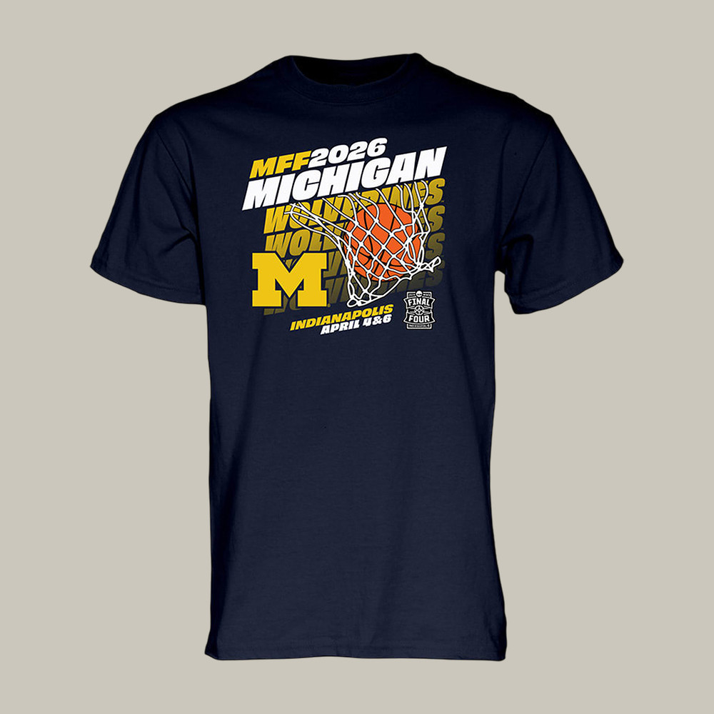 MFF 2026 Michigan Wolverines Basketball T-Shirt March Madness Final Four Shirt Basketball Gear