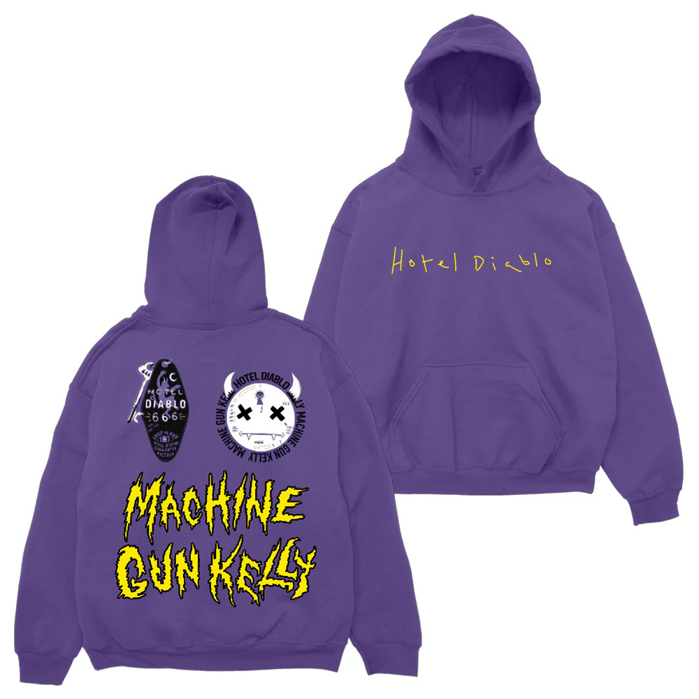MGK Merch Hotel Diablo Anniversary Hoodie Machine Gun Kelly Concert Tour Fan Merch