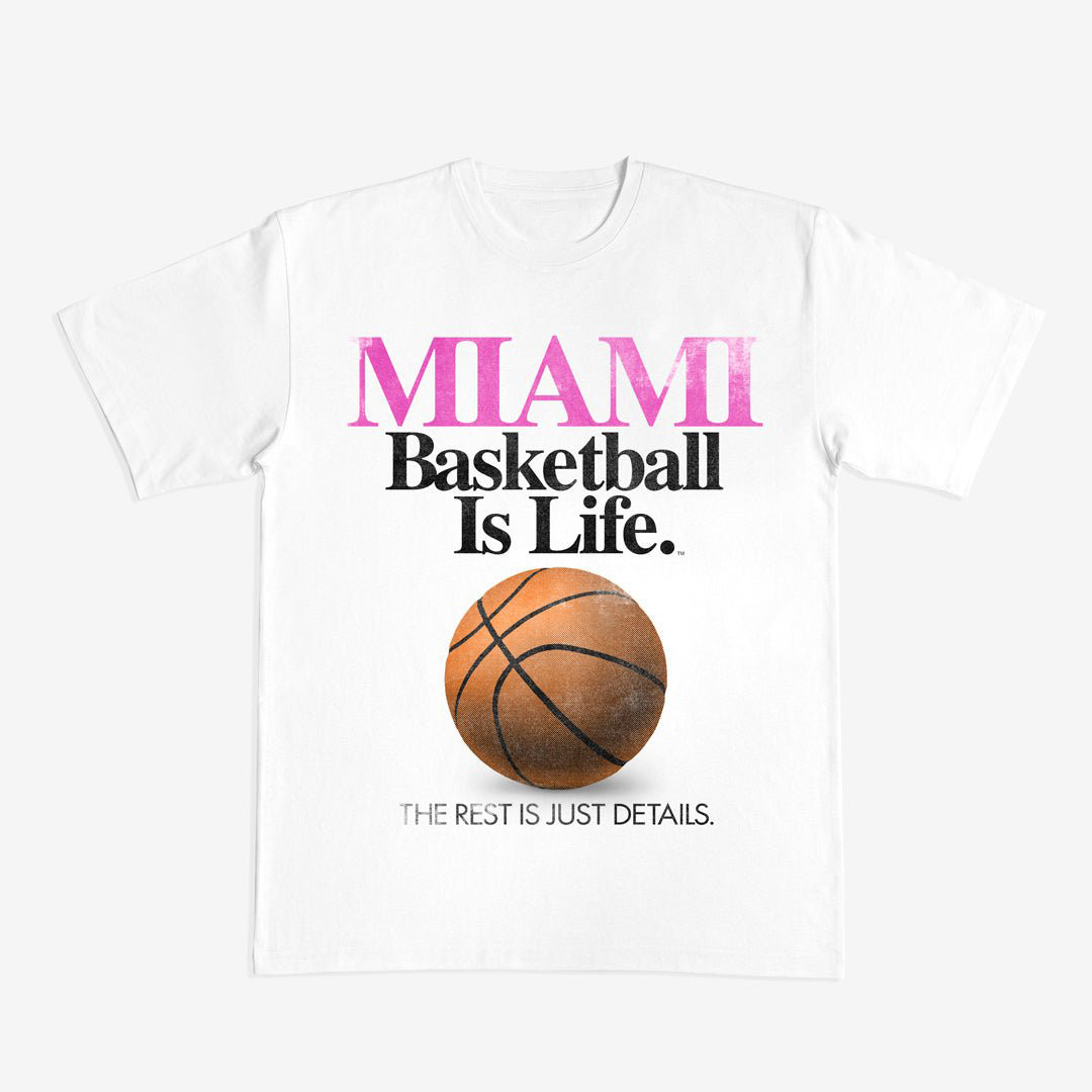 Miami Basketball Is Life T-Shirt Basketball Clothes Cool Gift For Mother's Day