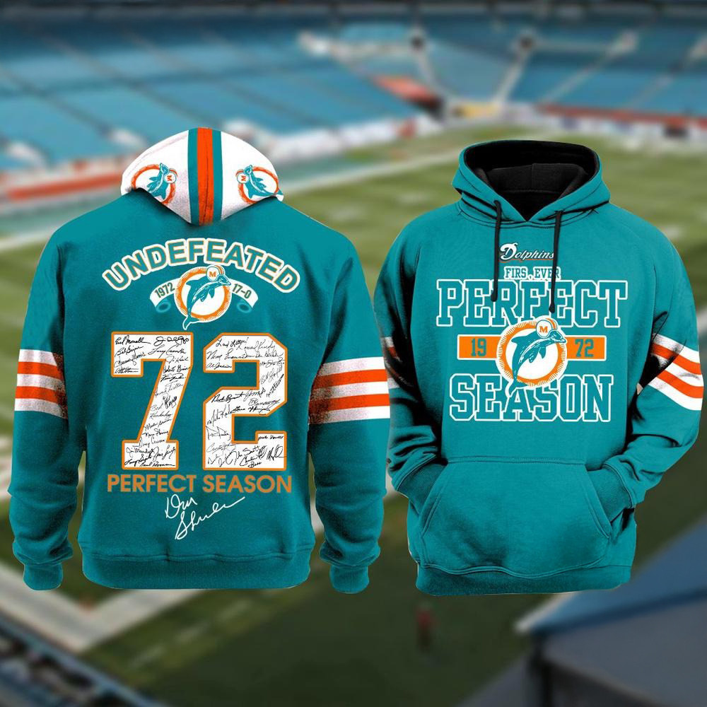 Miami Dolphins Perfect Season 1972 Football Hoodie Best Gifts For Football Fans