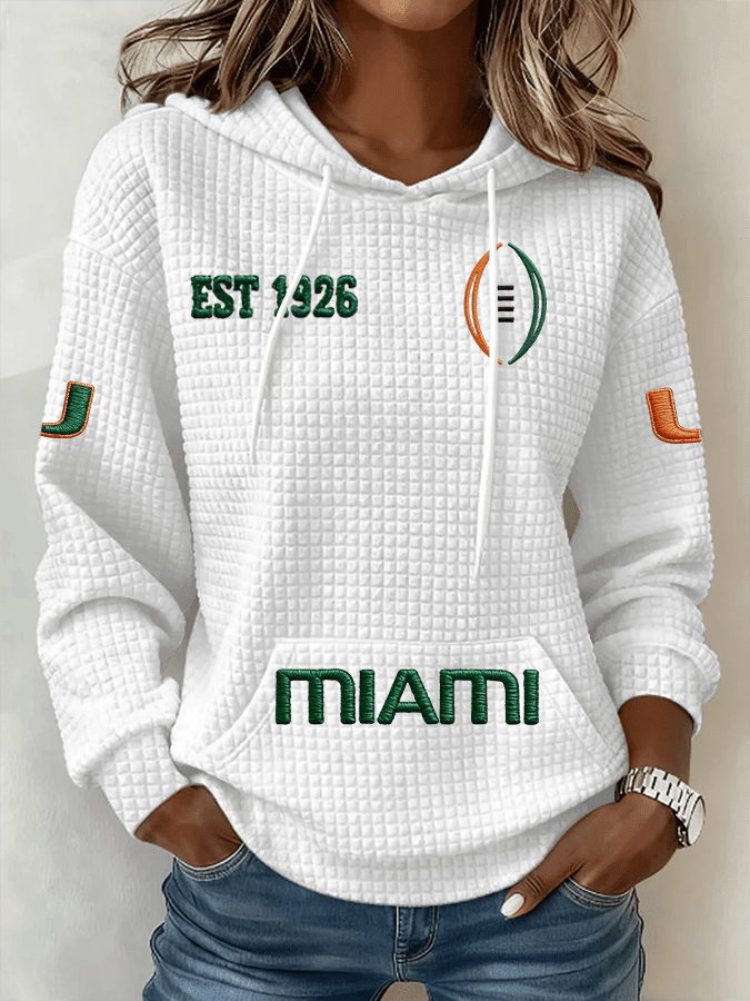 Miami Football Hoodie Game Day Apparel Miami Strong Apparel Best Gifts For Mom Miami Football Hoodie Game Day Apparel Miami Strong Apparel Best Gifts For Mom