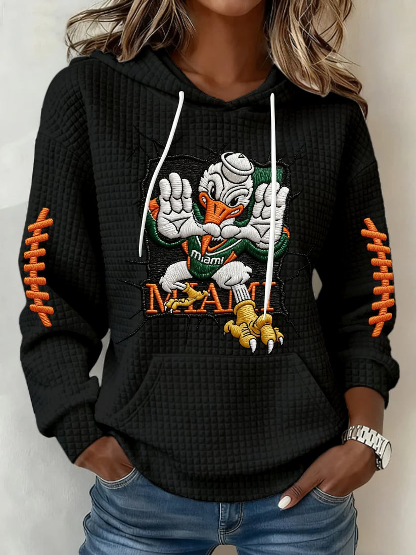 Miami Football Hoodie Game Day Women's Apparel Miami Strong Apparel Best Gifts For Daughter