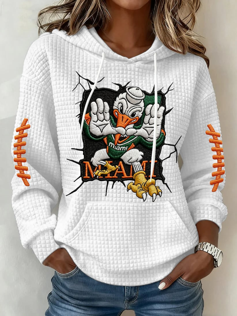 Miami Football Hoodie Game Day Women's Apparel Miami Strong Apparel Gifts For Football Fan Miami Football Hoodie Game Day Women's Apparel Miami Strong Apparel Gifts For Football Fan