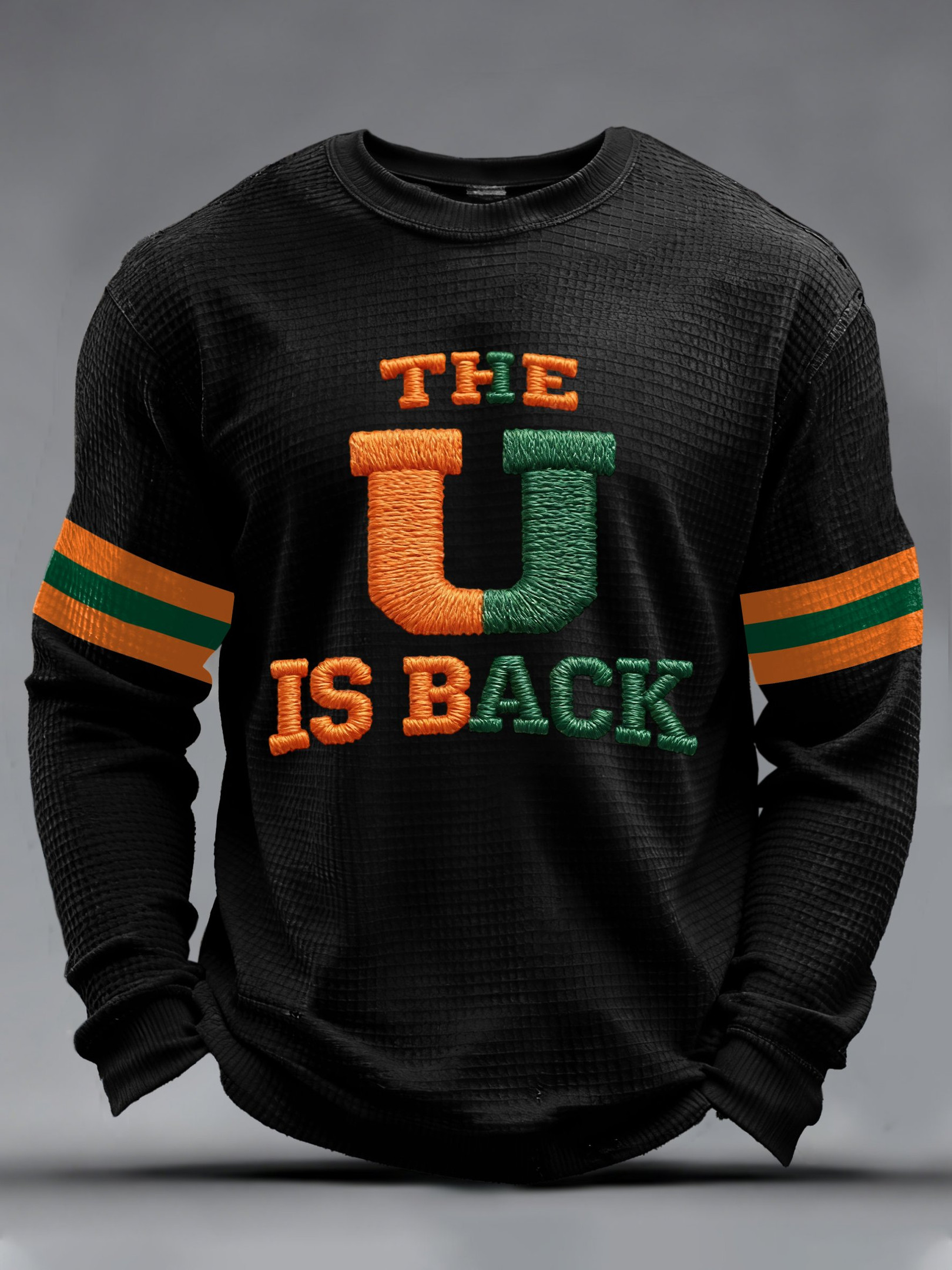 Miami Football MH Long Sleeve T-Shirt The U Is Back Shirt Miami Forever Game Day Apparel