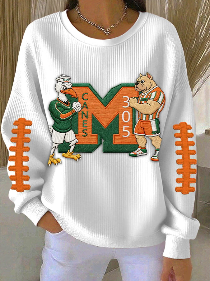 Miami Football Sweatshirt Game Day Sweatshirt Miami Pride Apparel Gifts For Wife