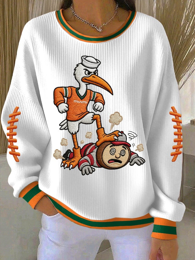 Miami Football Sweatshirt Gameday Sweatshirt Miami Pride Apparel Football Fan Gift Ideas