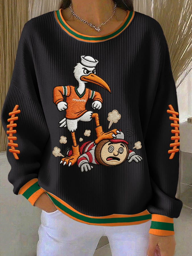 Miami Football Sweatshirt Women Game Day Sweatshirt Miami Pride Apparel Football Fan Gift Ideas