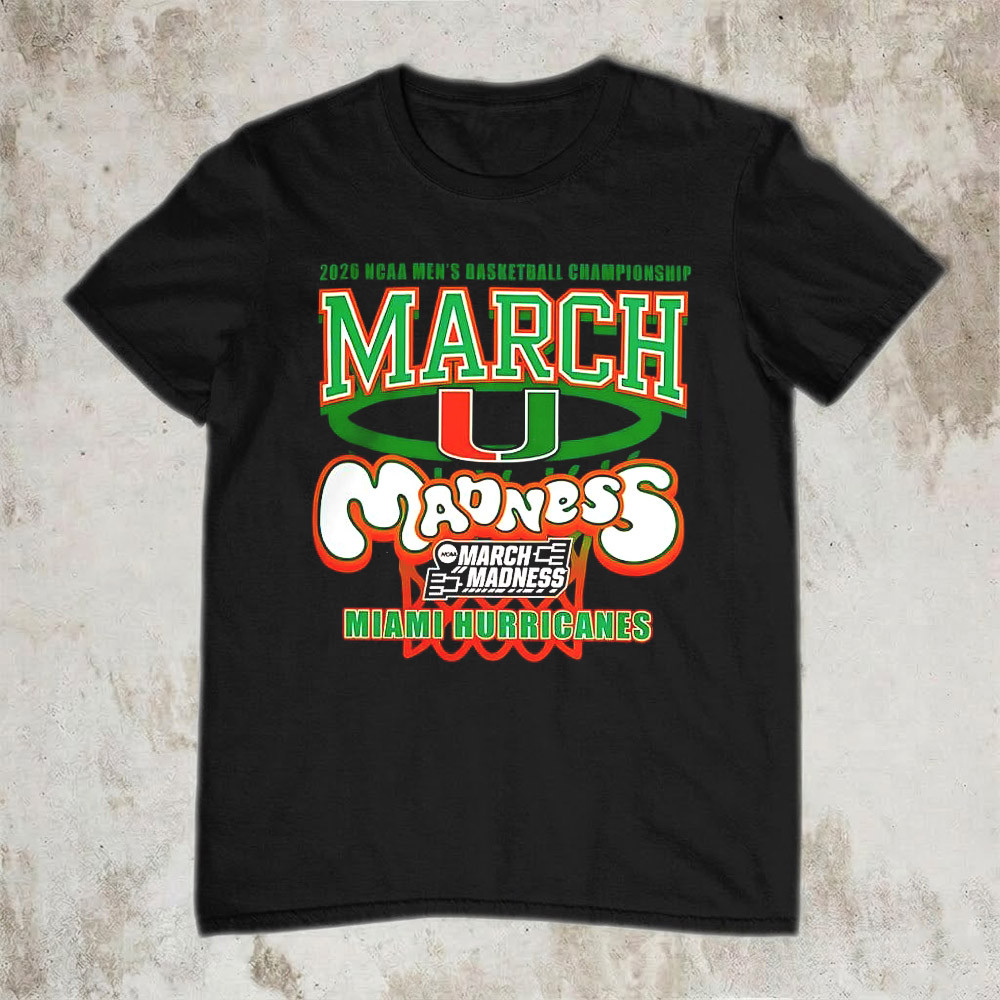 Miami Hurricanes 2026 NCAA March Madness T-Shirt Basketball Championship Fan Gear Gift For Fans