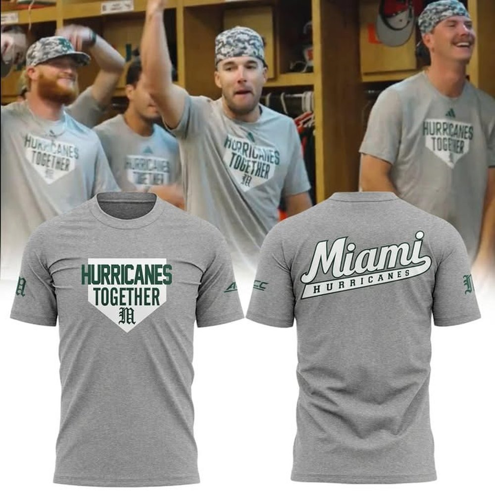 Miami Hurricanes Baseball Hurricanes Together 2025 T-Shirt Best Gifts For Baseball Players