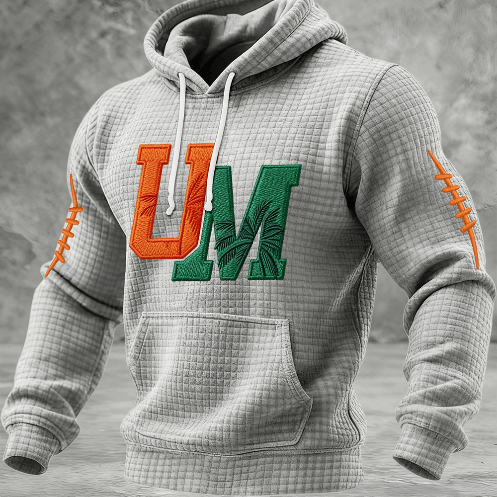 Miami Hurricanes Football Hoodie Game Day Hooded Sweatshirt Football Fan Gifts