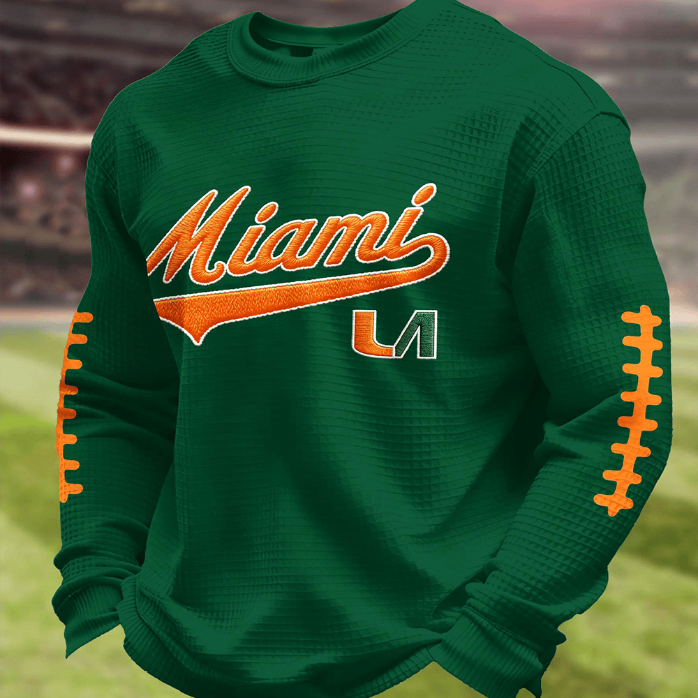 Miami Hurricanes Football Long Sleeve Shirt Game Day Clothing Canes Fam Gifts